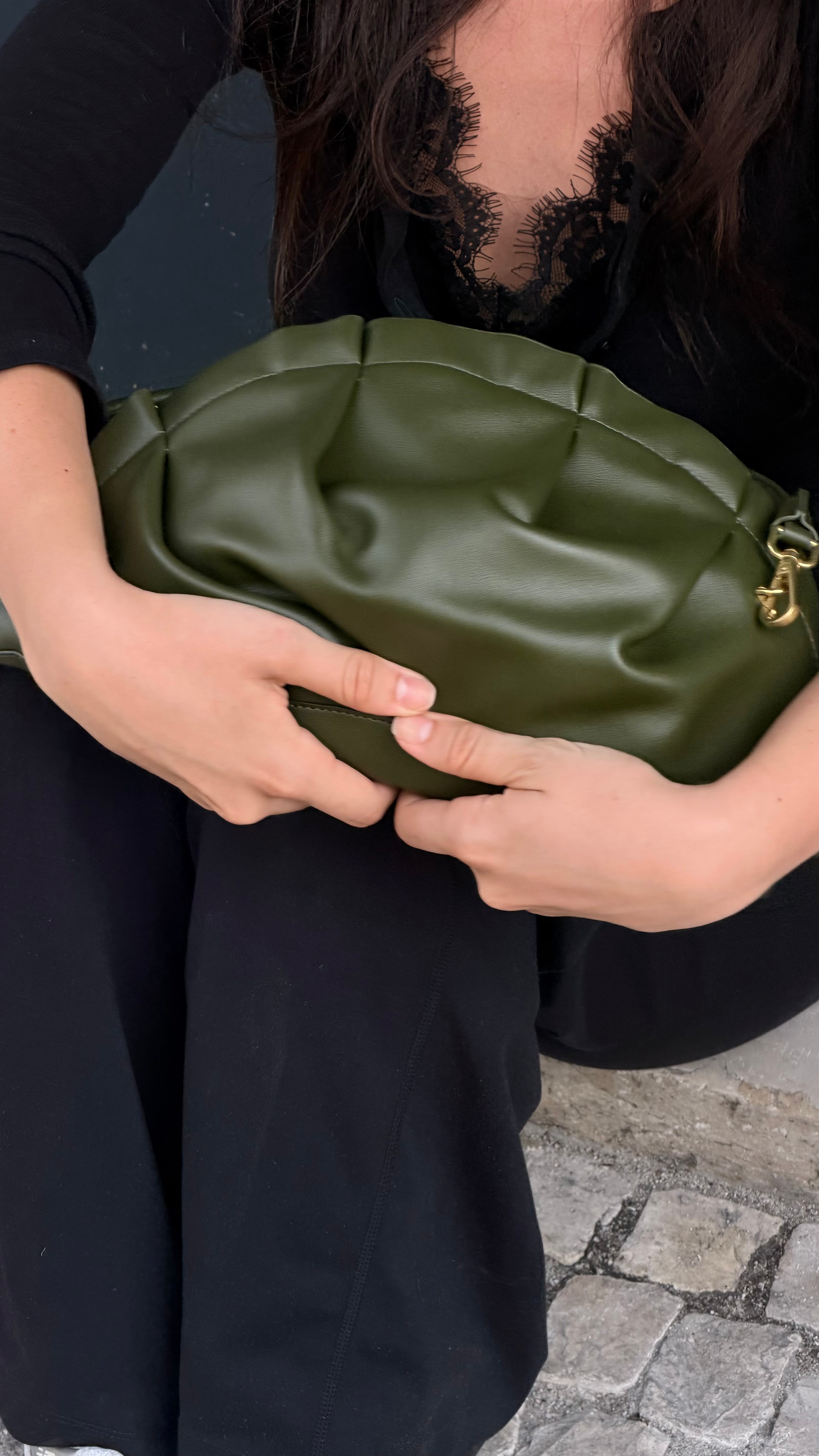 Bolso Gyoza Grande Kaki
