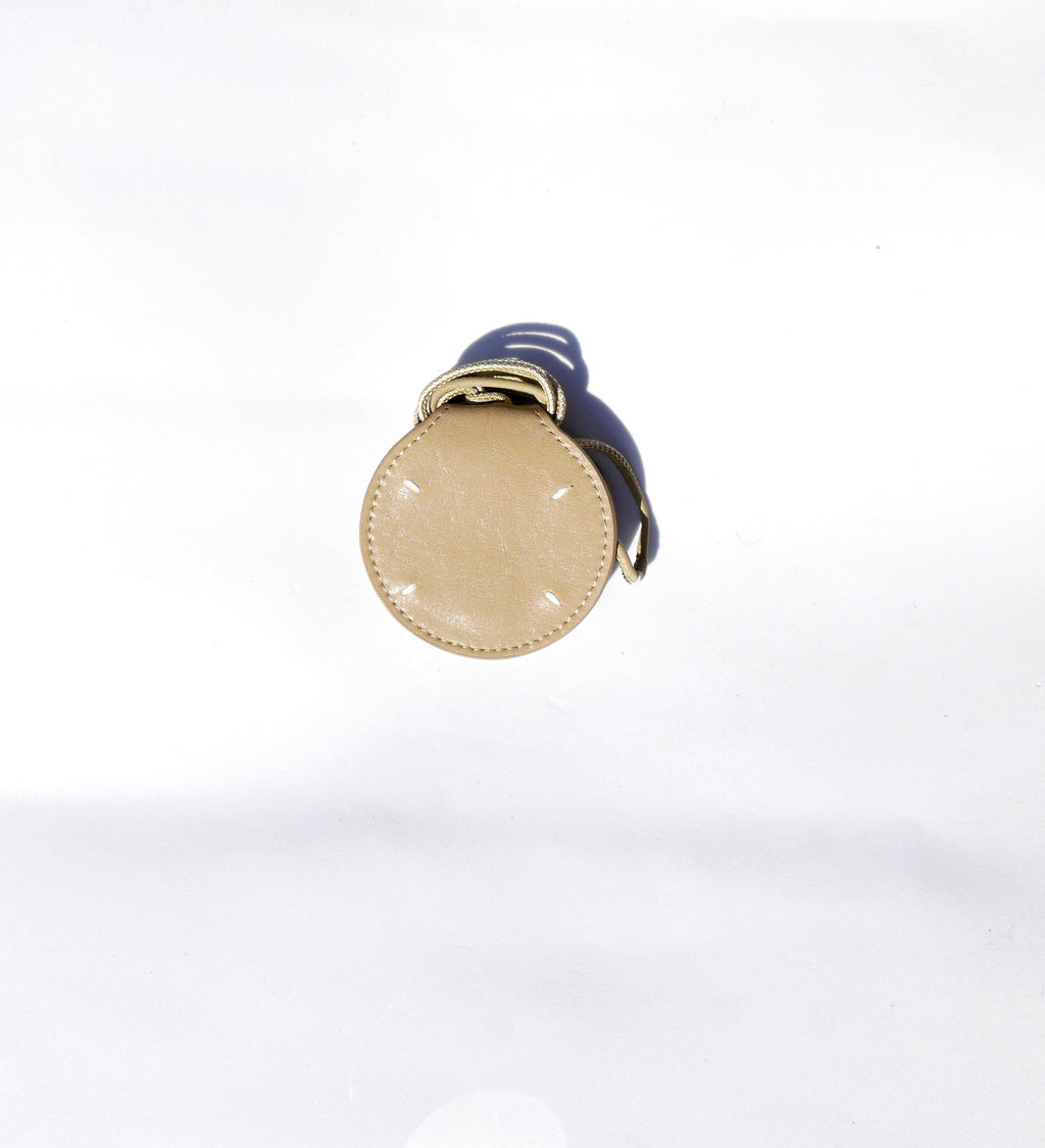 Colgante piel para gafas beige