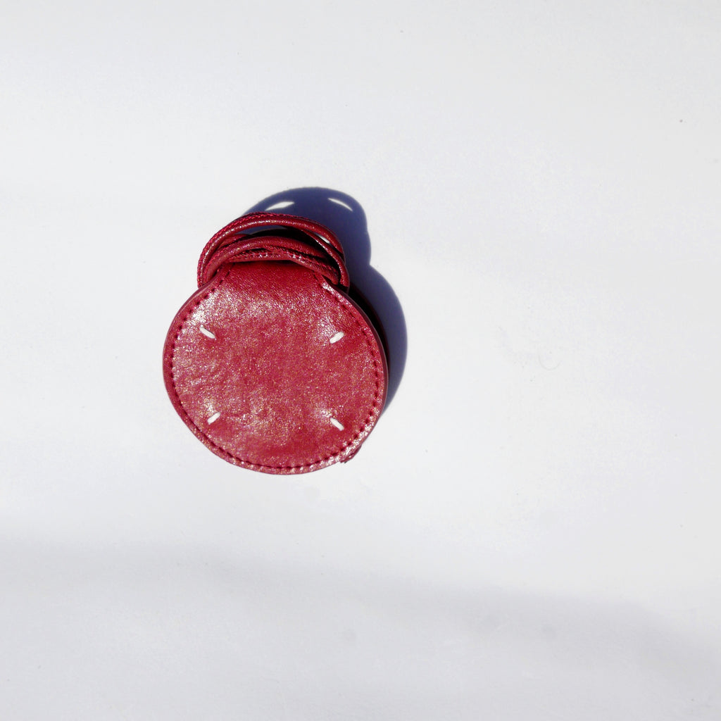 Colgante piel para gafas rojo