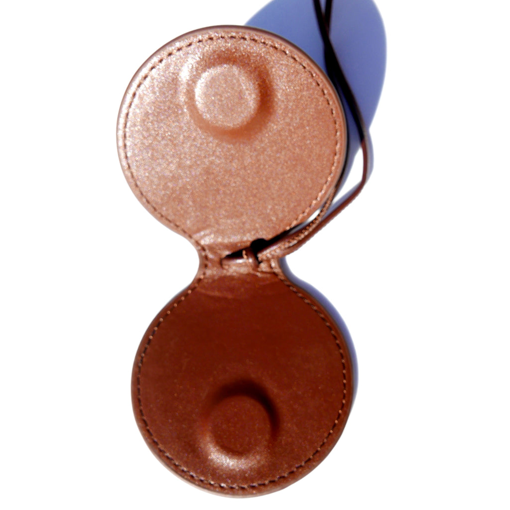 Colgante piel para gafas marrón