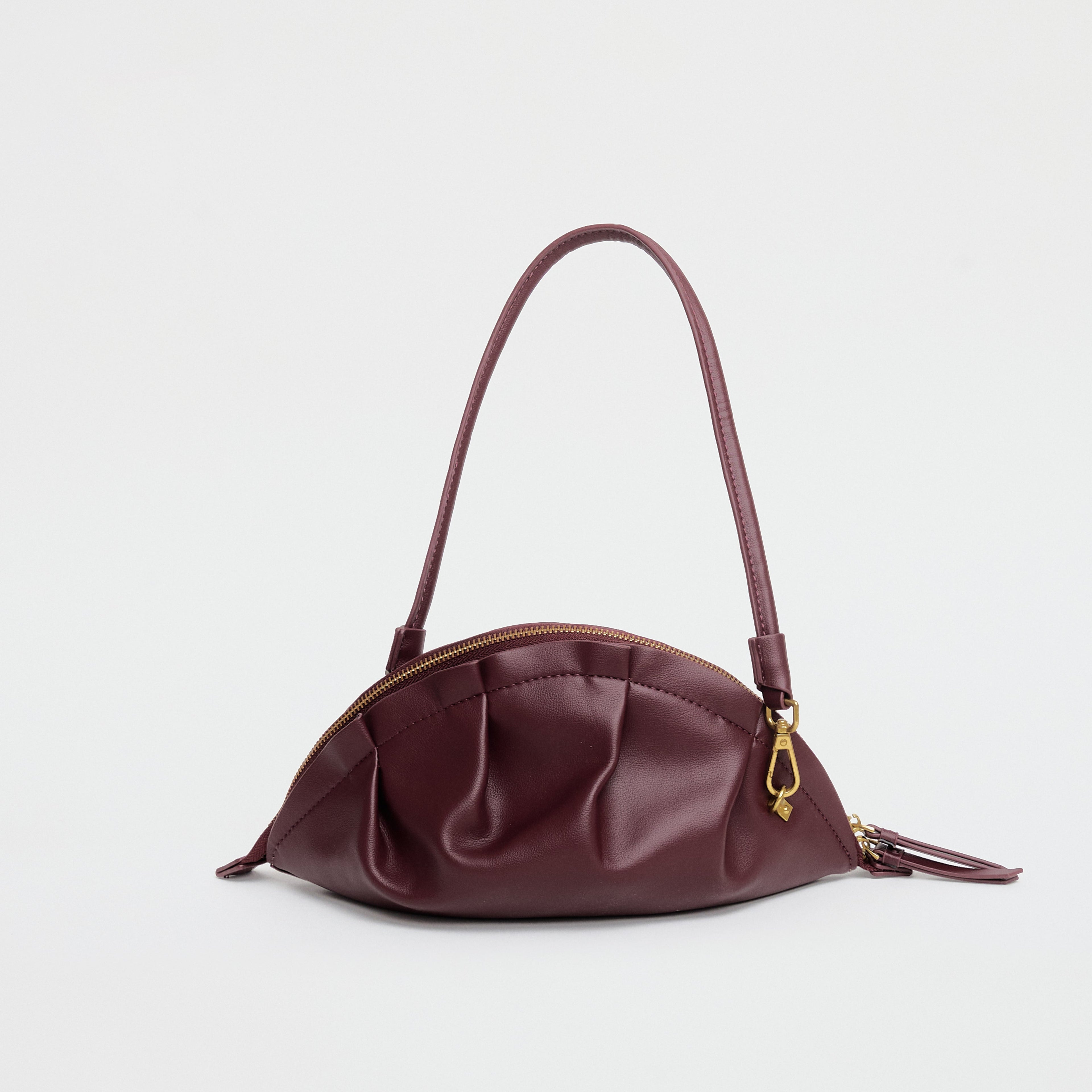 Bolso Gyoza Mediano Burdeos