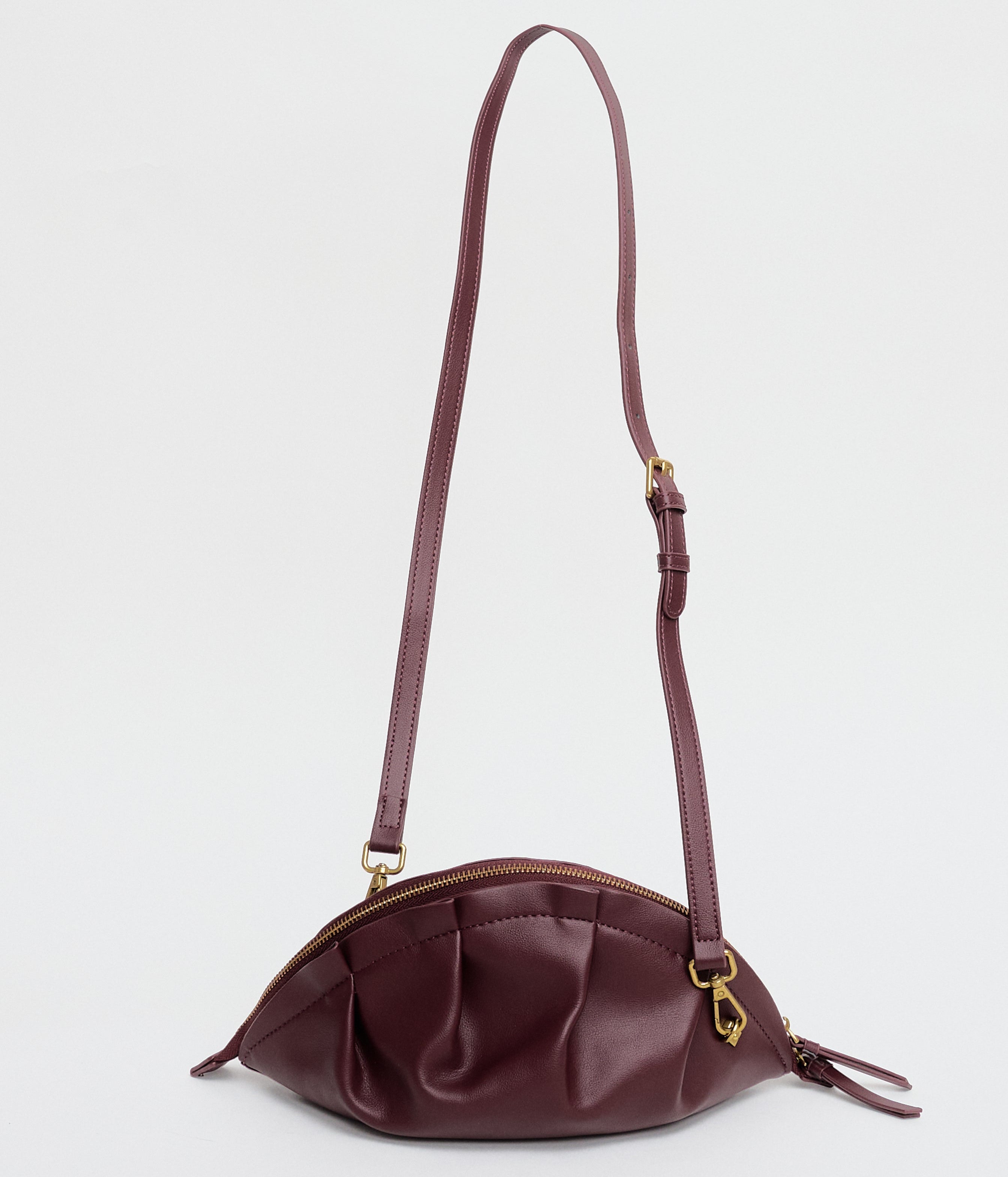 Bolso Gyoza Mediano Burdeos