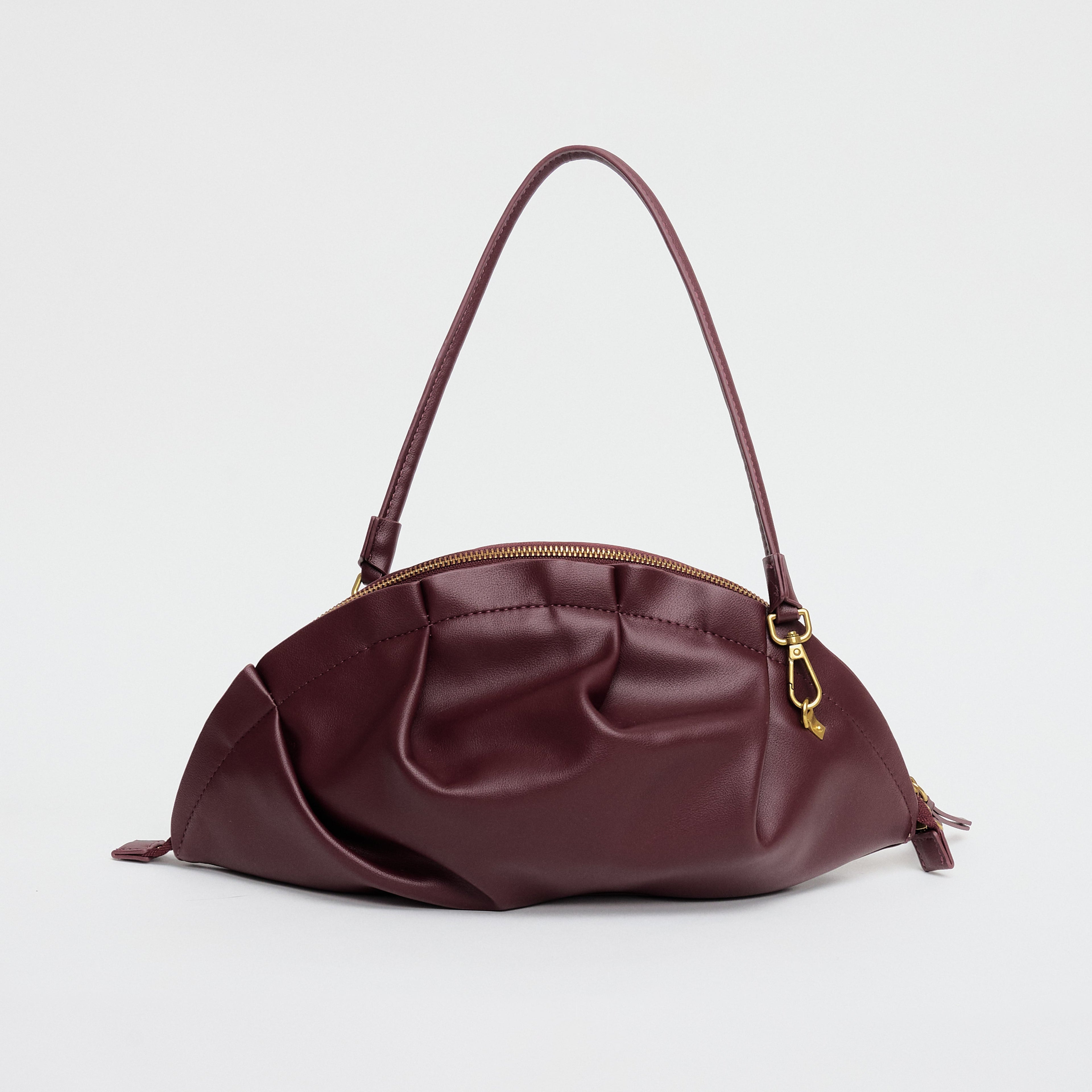Nuevo Bolso de Gyoza Grande Burdeos