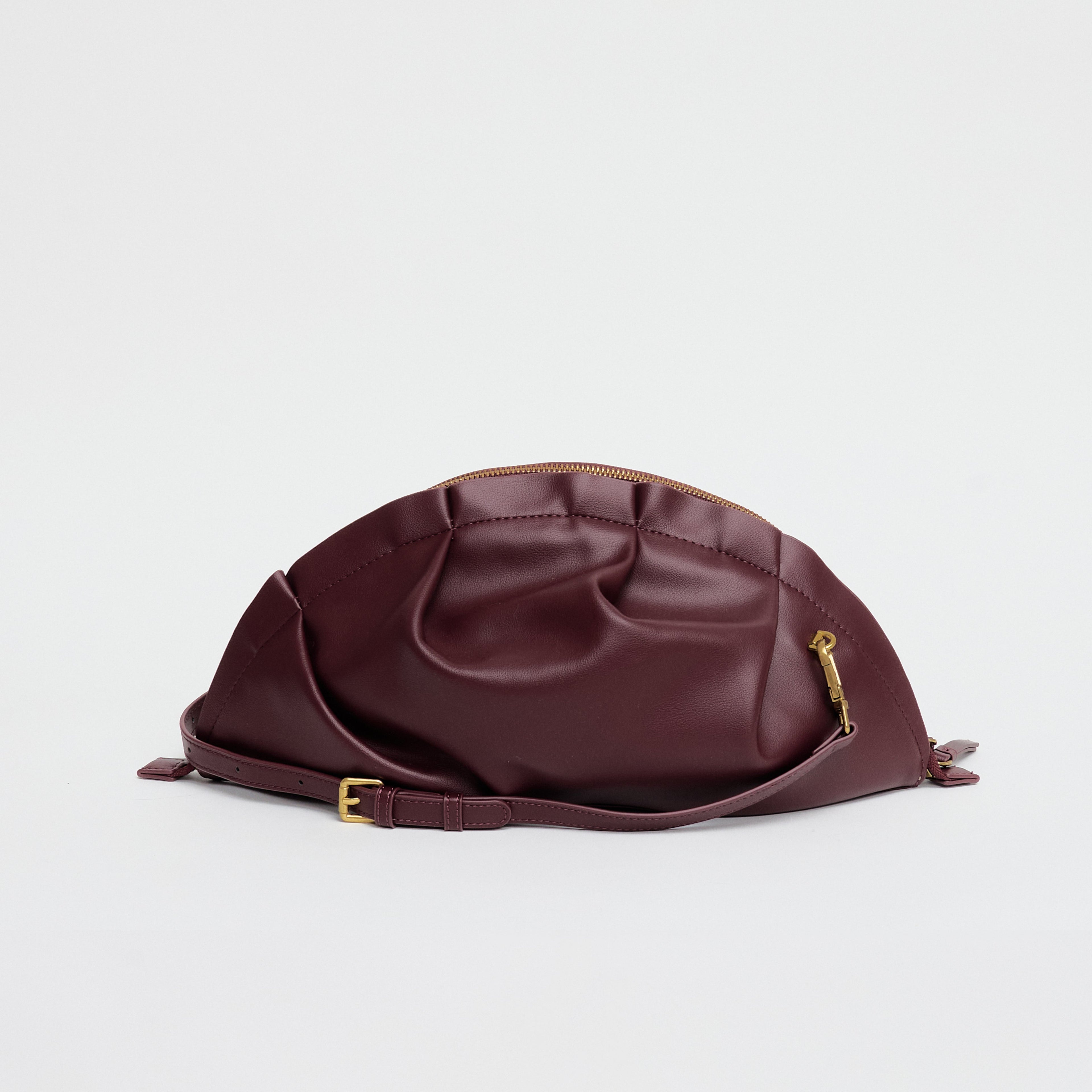 Nuevo Bolso de Gyoza Grande Burdeos