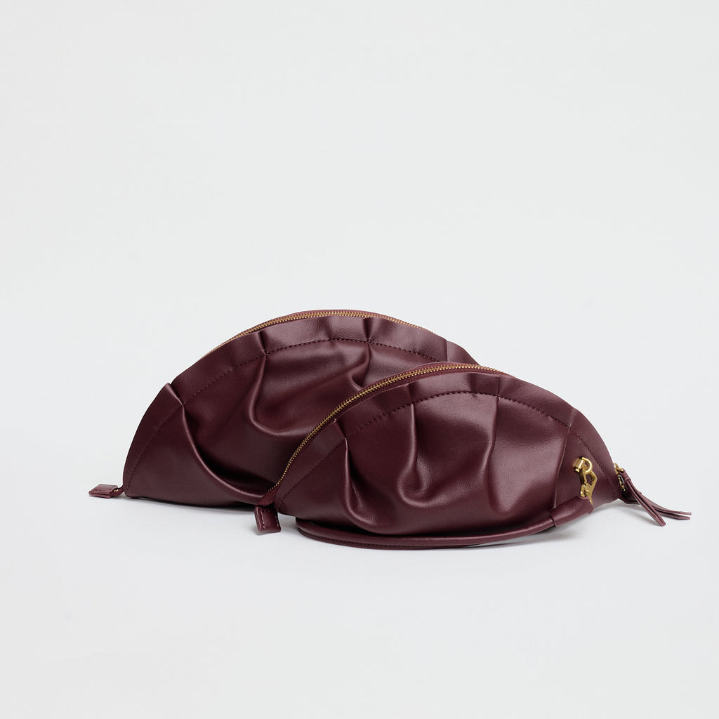 Nuevo Bolso de Gyoza Grande Burdeos