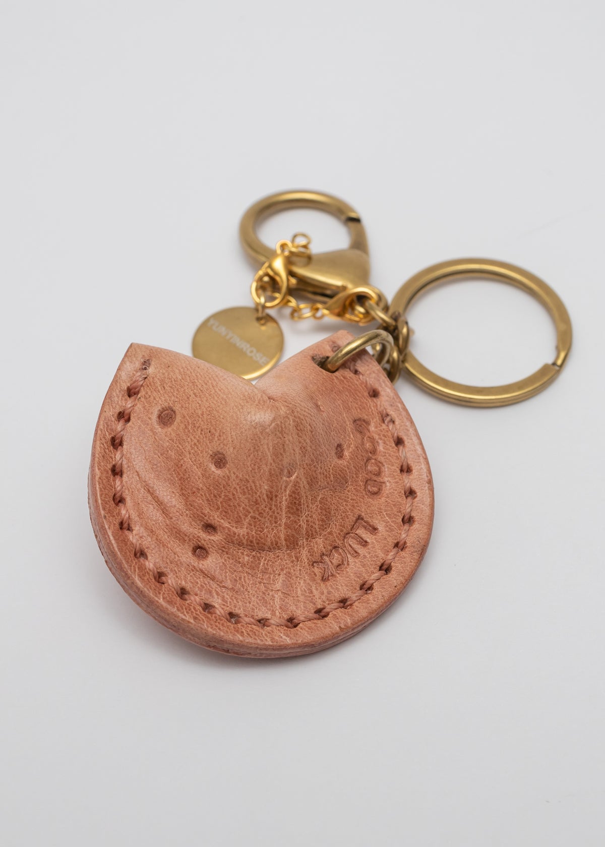 Charm de piel Galleta de la Fortuna rosa