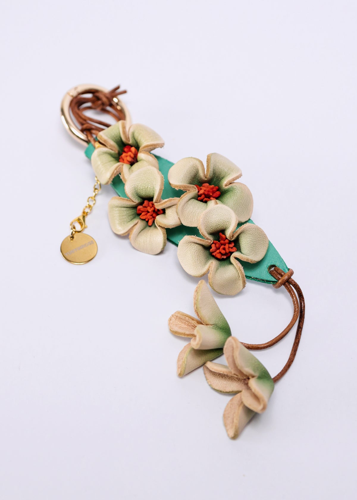 Charm de piel flore de Guihua verde