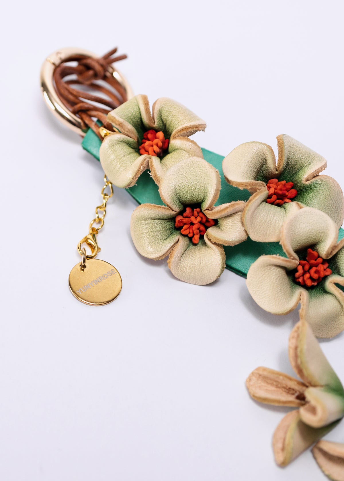 Charm de piel flore de Guihua verde