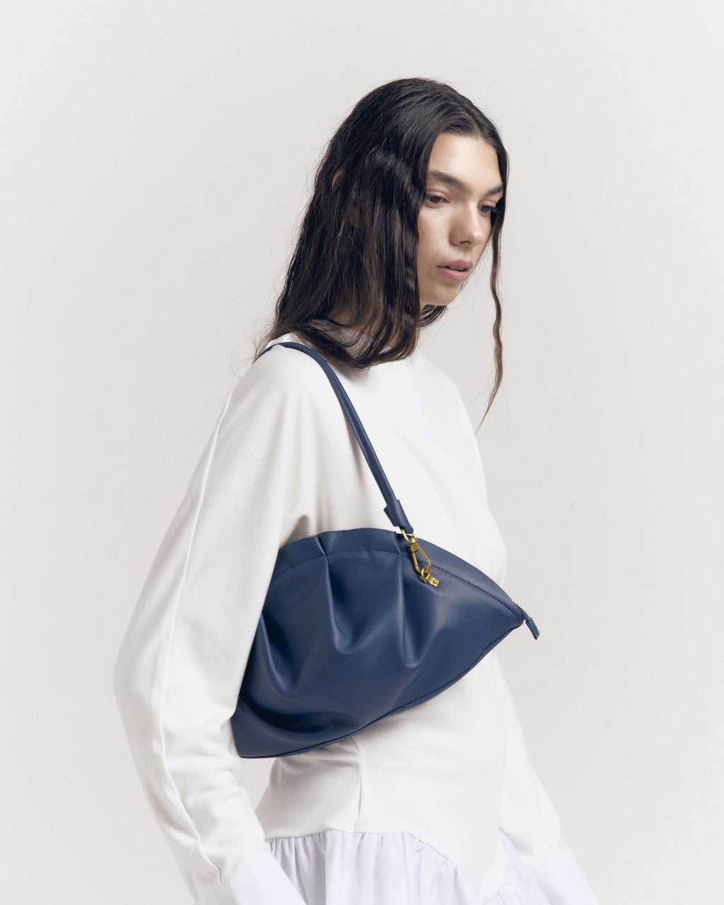 Bolso de Gyoza Grande Azul Zafiro