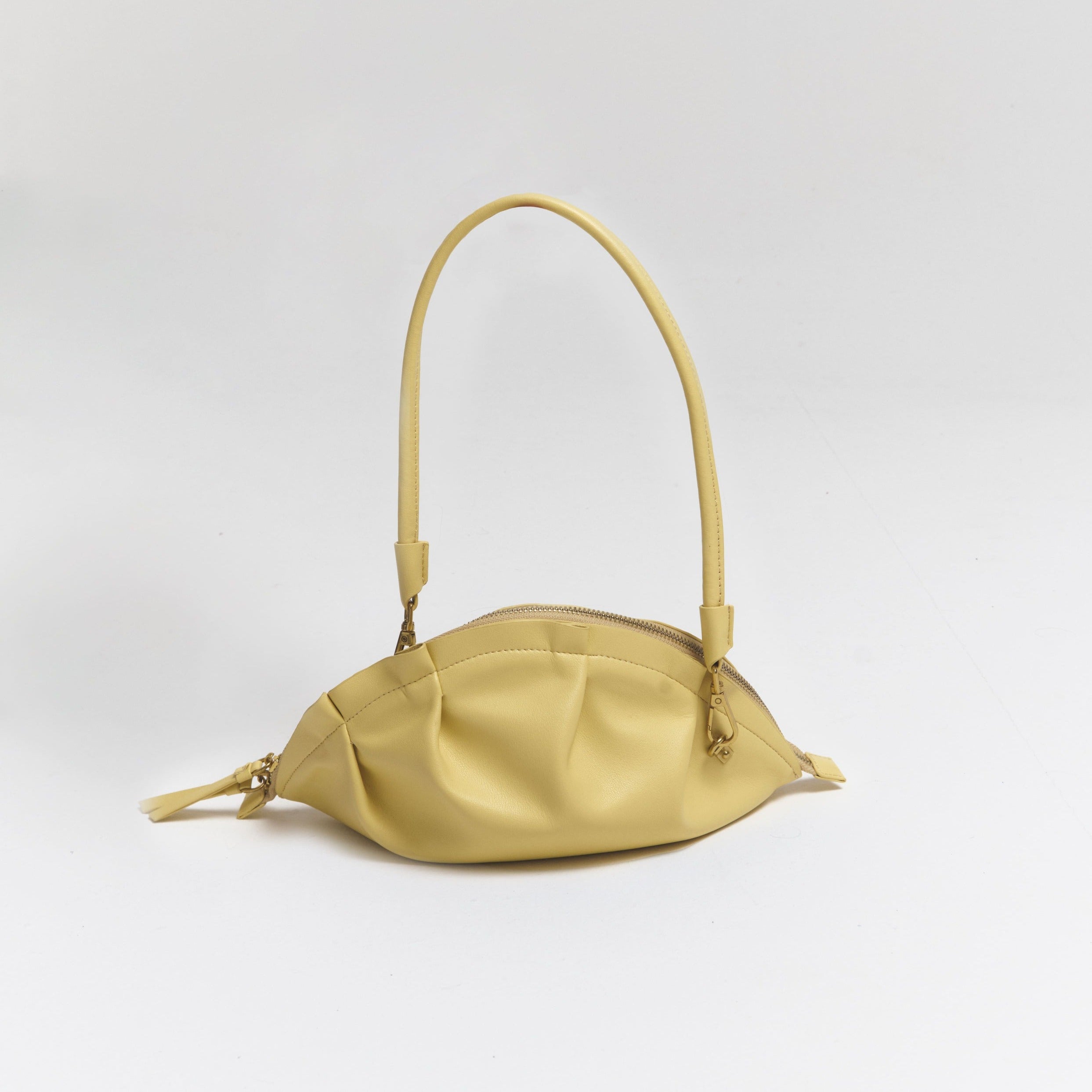 Bolso Gyoza Mediano  Amarillo Mantequilla