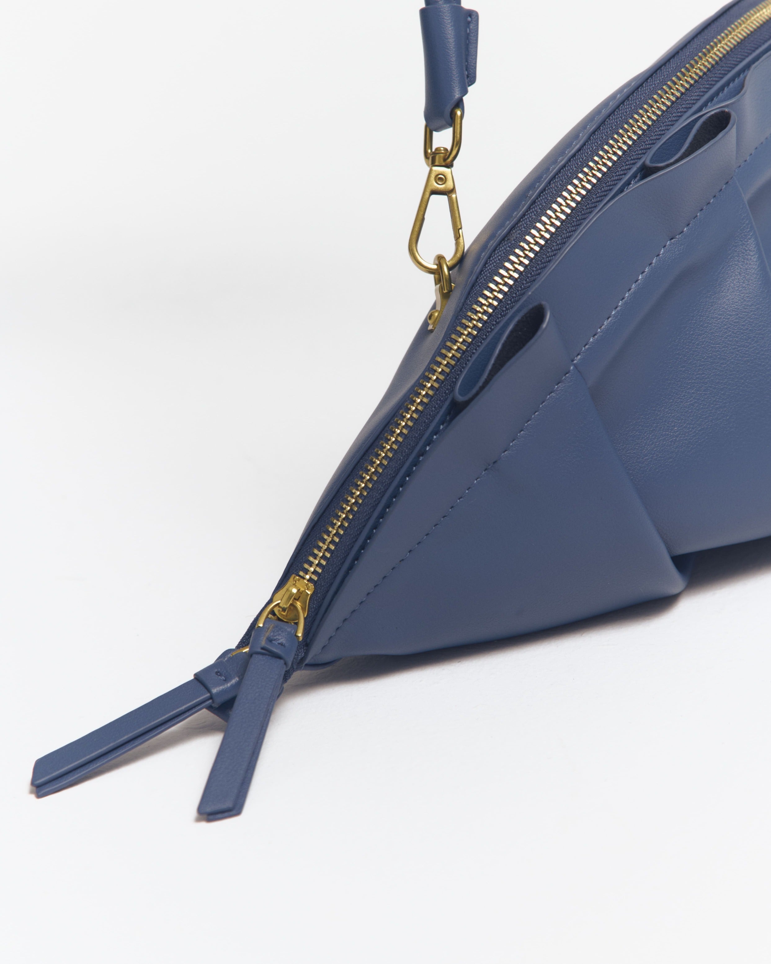 Bolso de Gyoza Grande Azul Zafiro