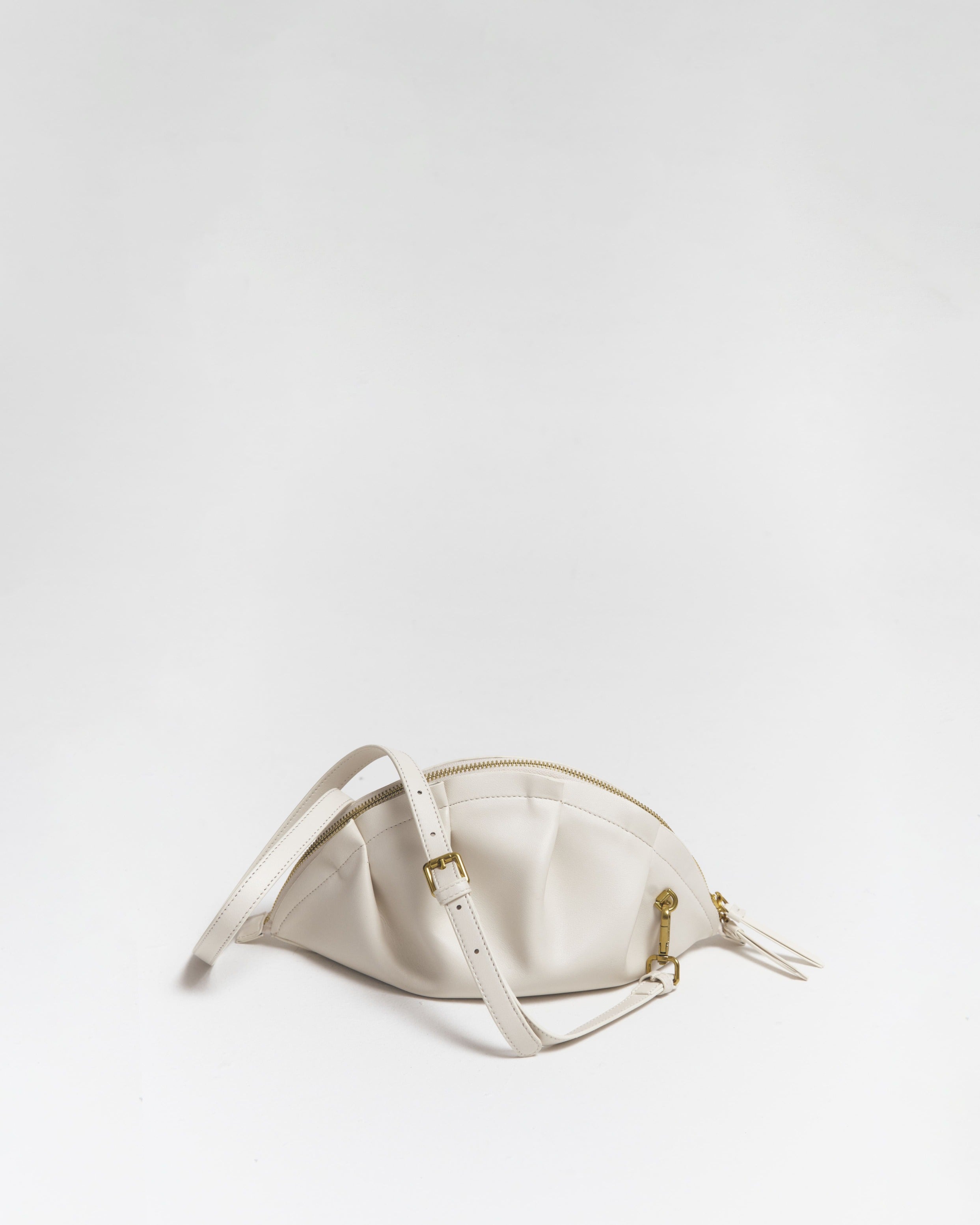Bolso Gyoza Mediano  Blanco Marfil
