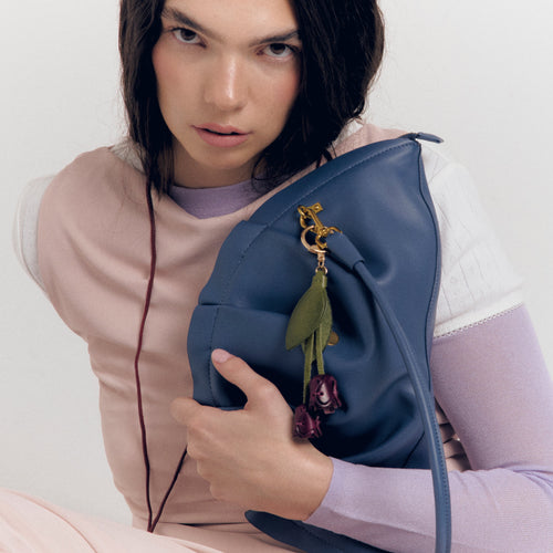 Bolso Gyoza Grande Azul Zafiro