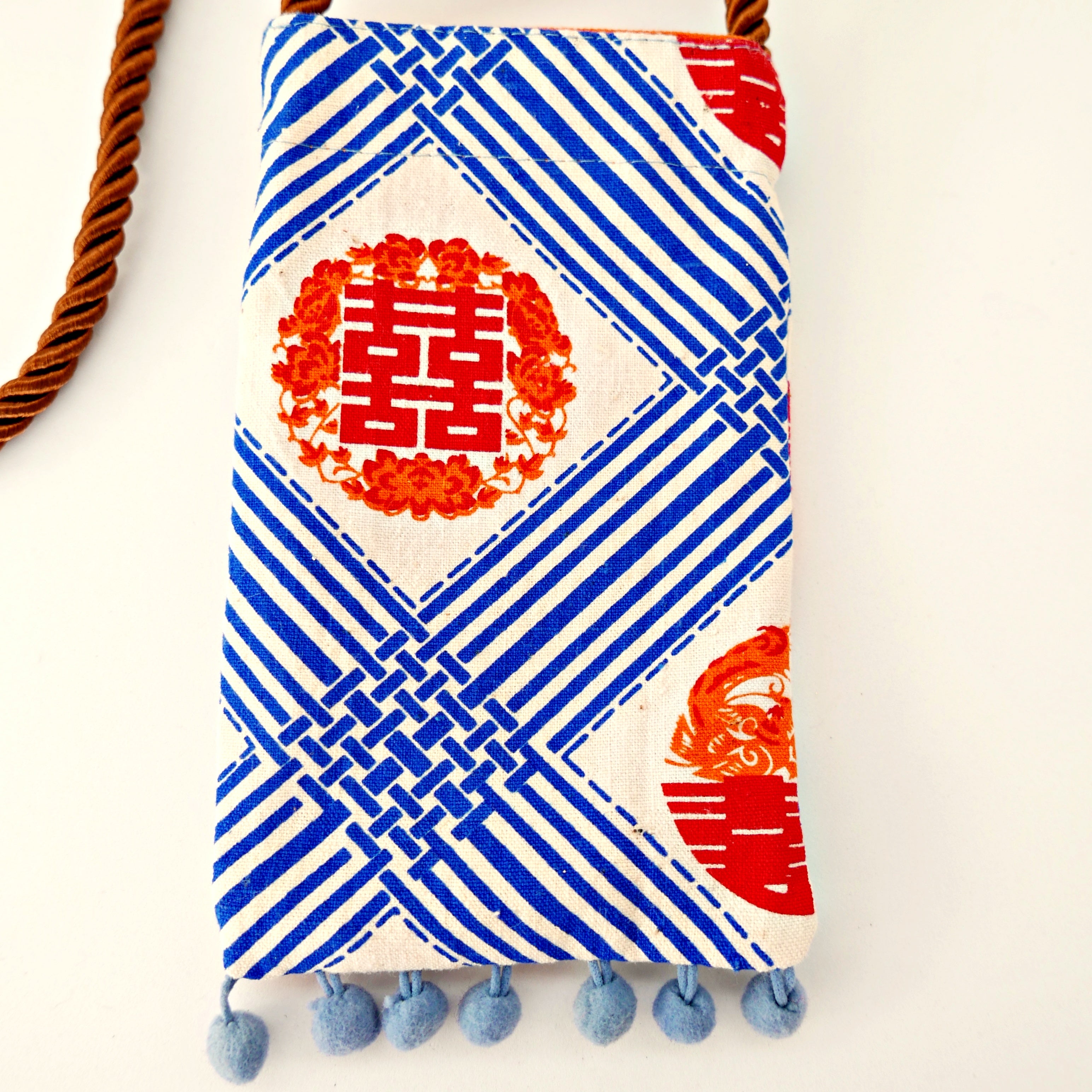 Yunyinrose funda de móvil algodón estampado oriental