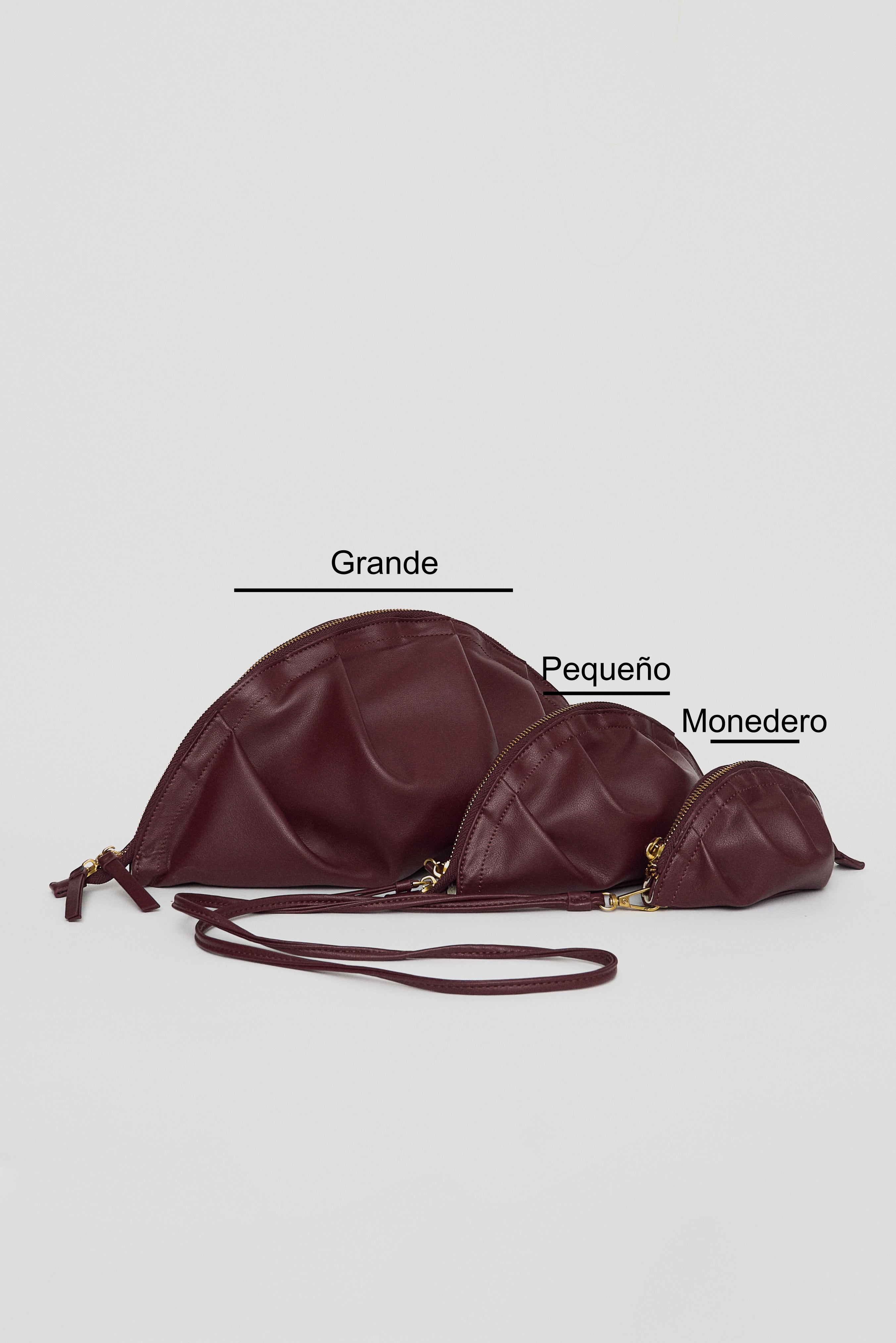 Bolso de Gyoza Mini Burdeos
