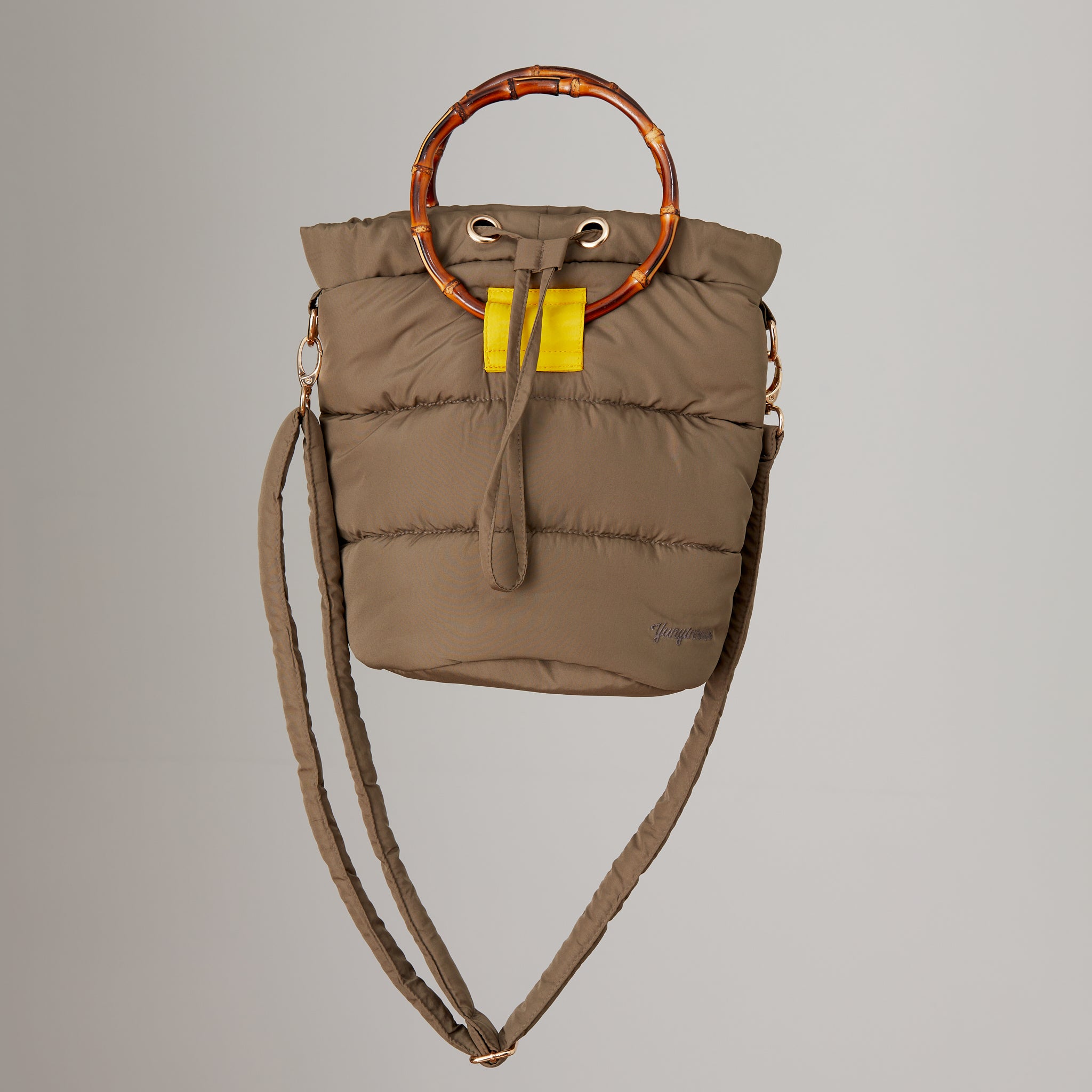 Nara bolso bombonera acolchado naranja