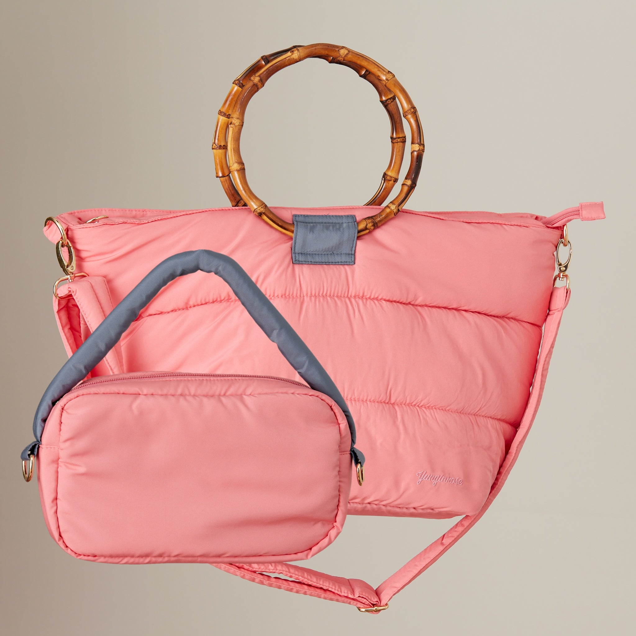 Dana 2 en 1 bolso acolchado rosa
