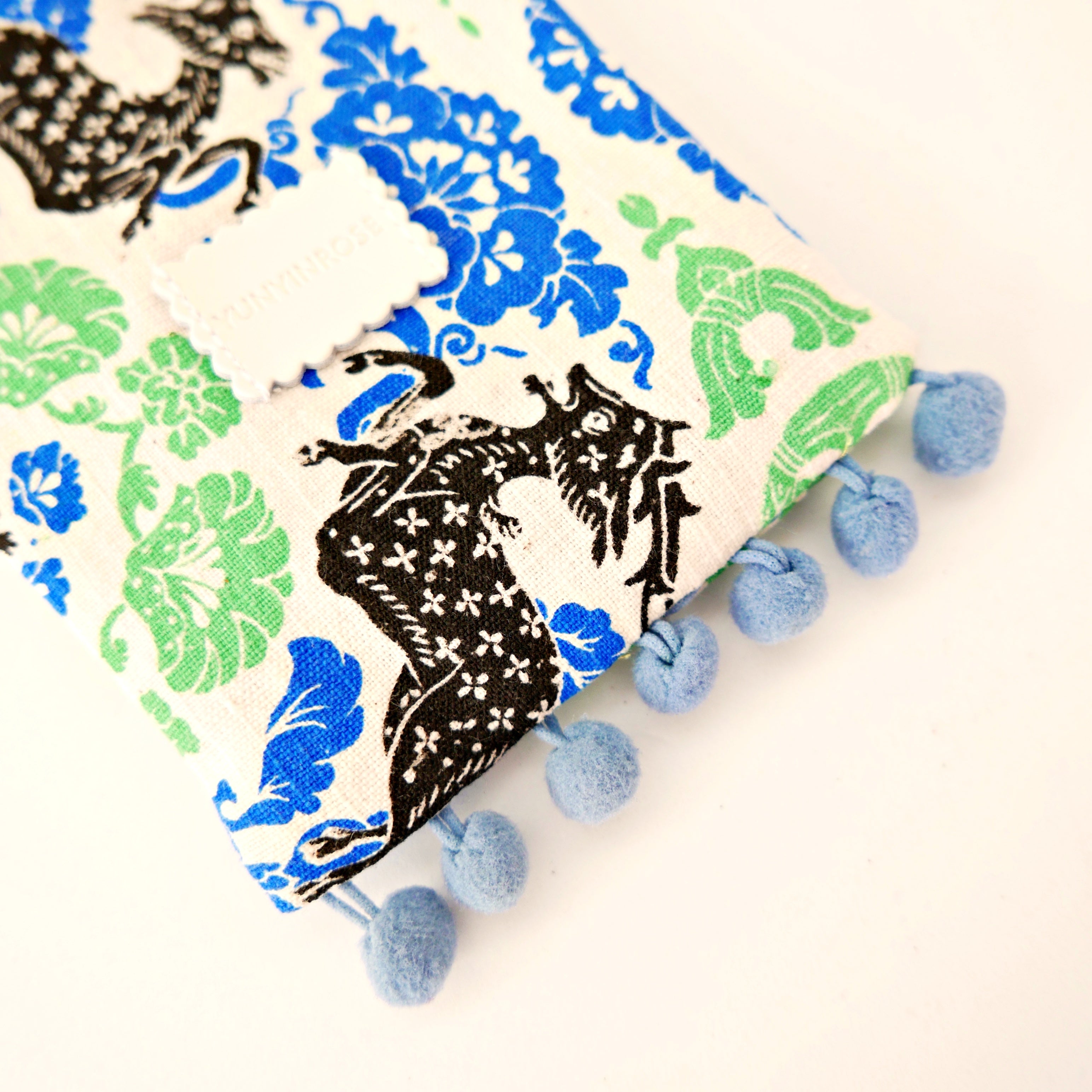 Yunyinrose funda de móvil algodón estampado oriental