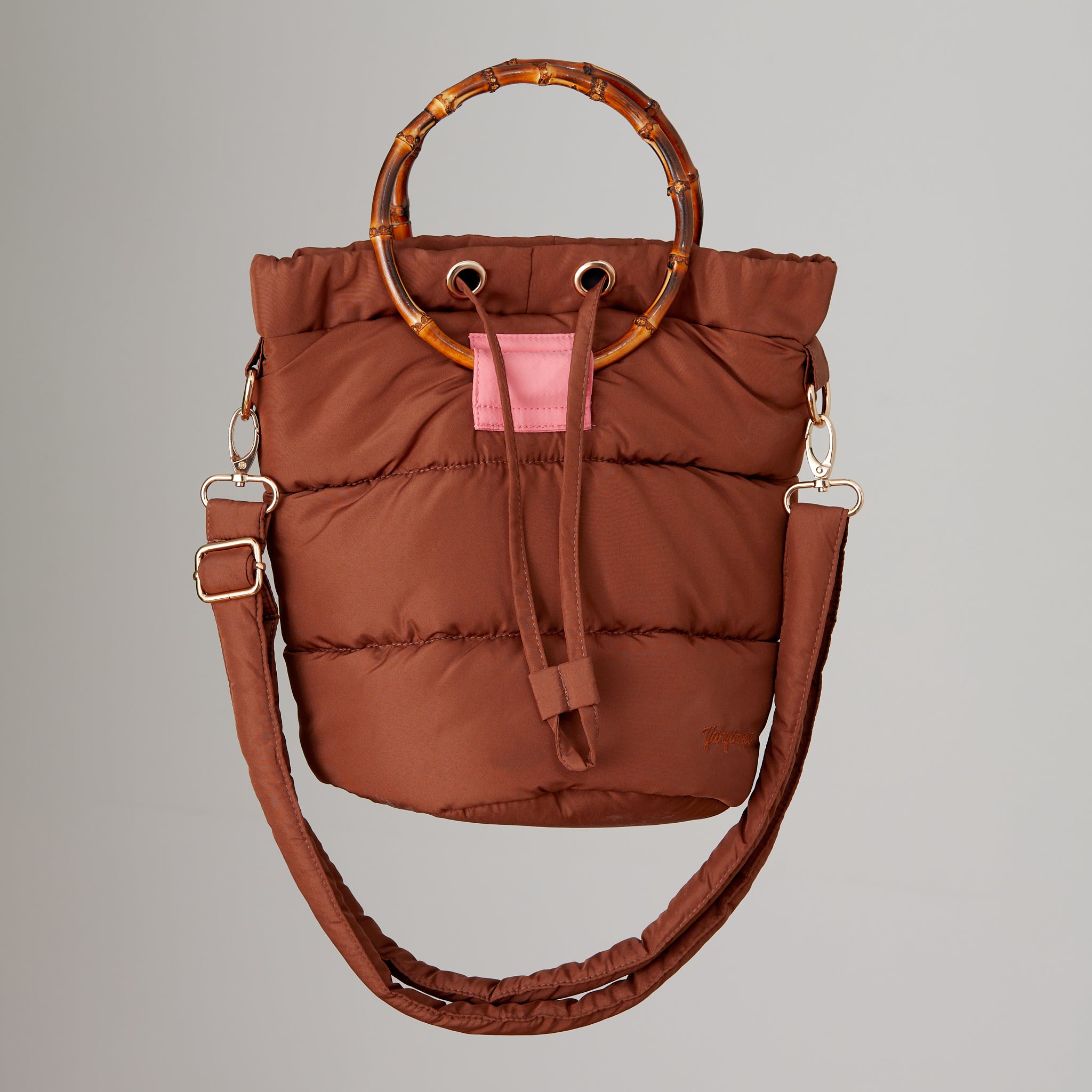Nara bolso bombonera acolchado amarillo