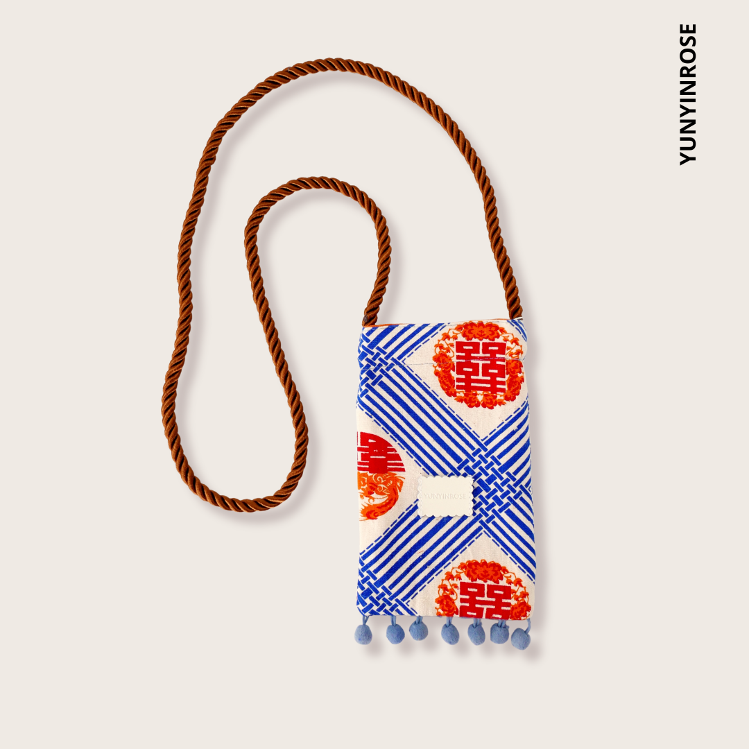 Yunyinrose funda de móvil algodón estampado oriental