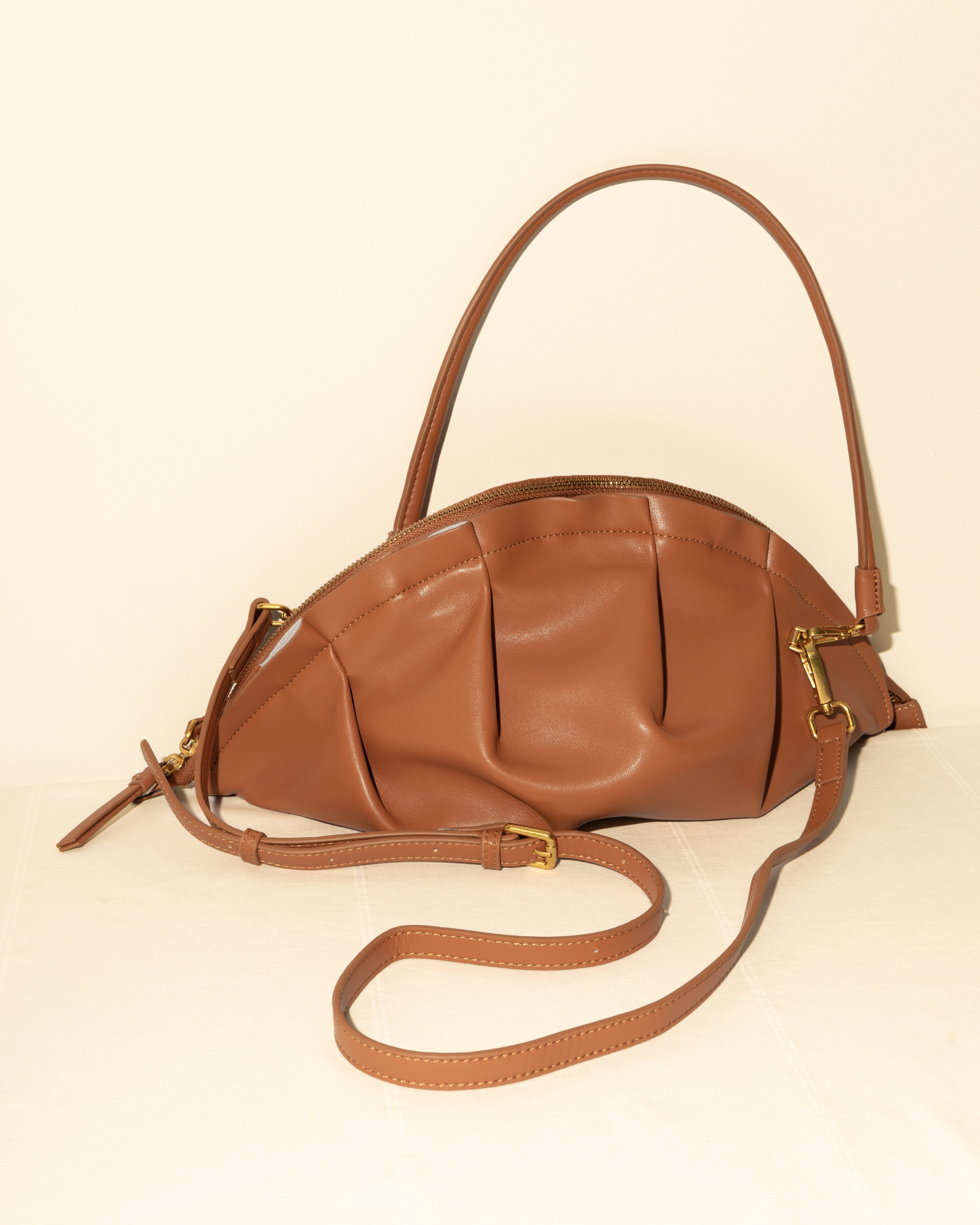 Bolso de Gyoza Grande Caramelo