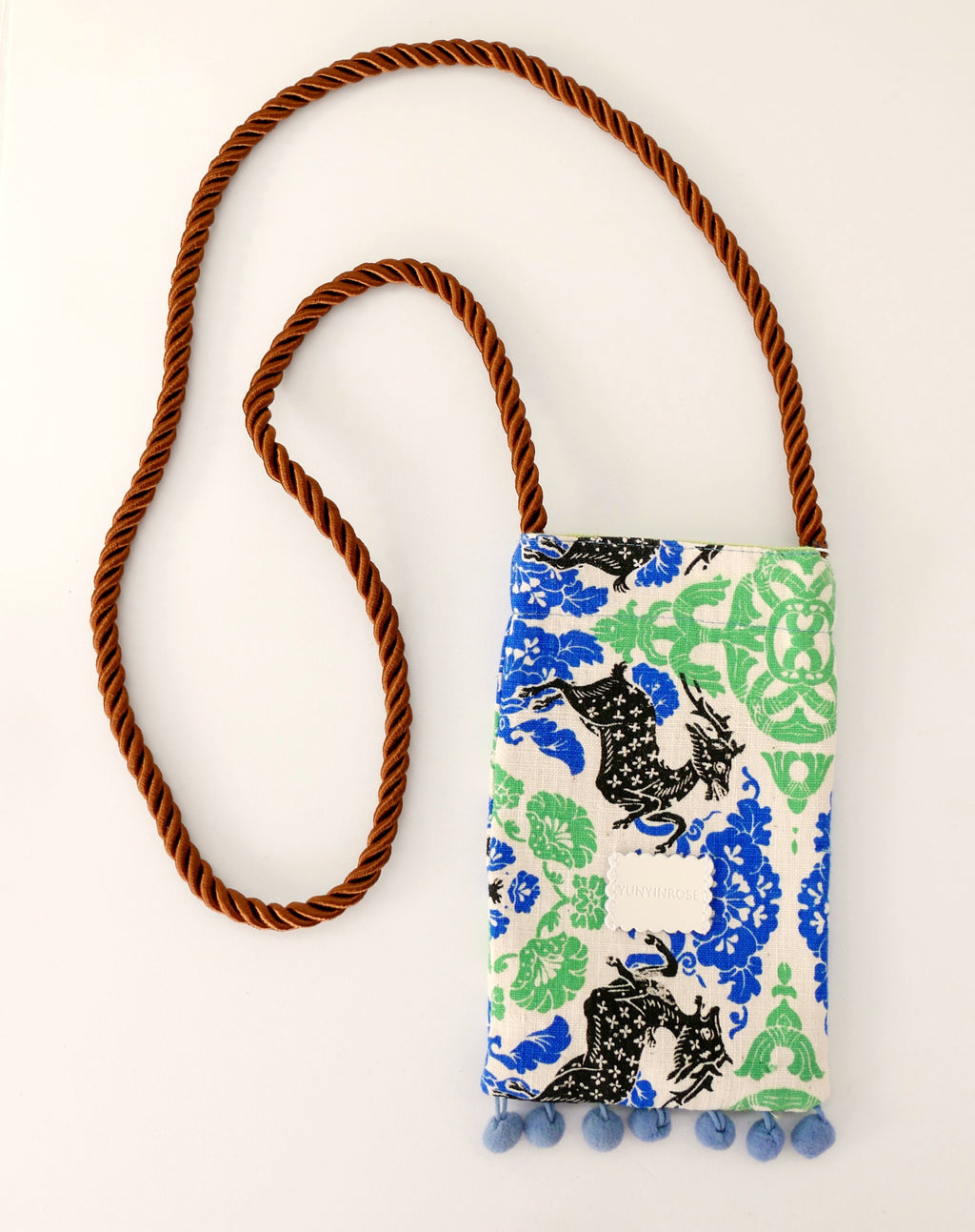 Yunyinrose funda de móvil algodón estampado oriental