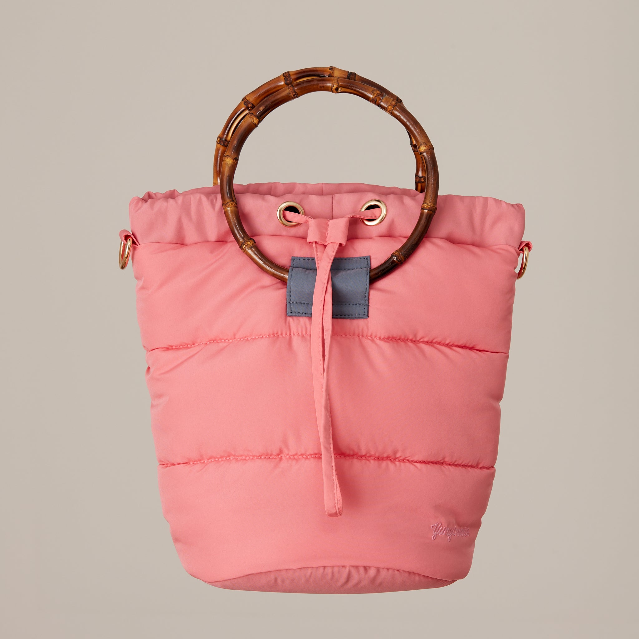 Nara bolso bombonera acolchado amarillo