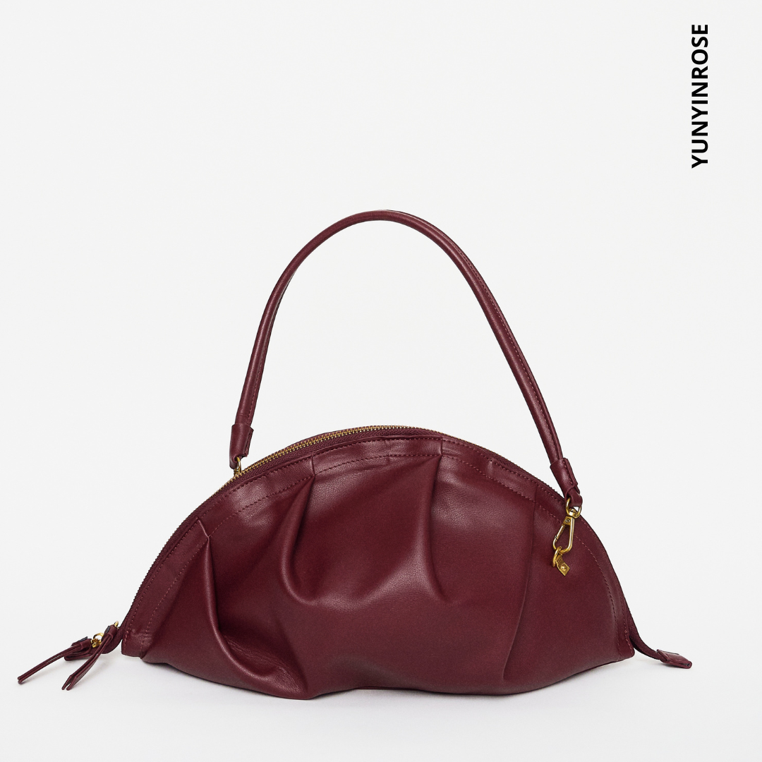 Bolso de Gyoza Grande Burdeos