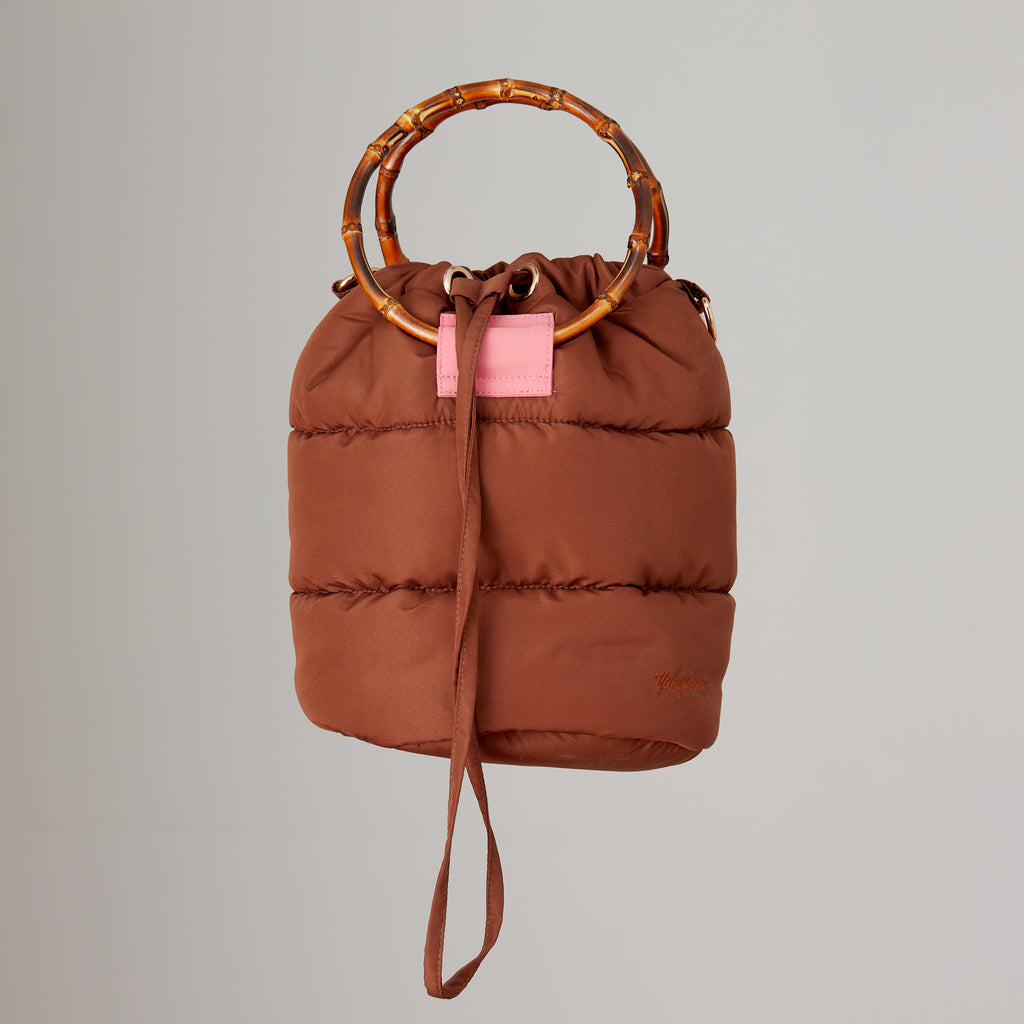 Nara bolso bombonera acolchado amarillo