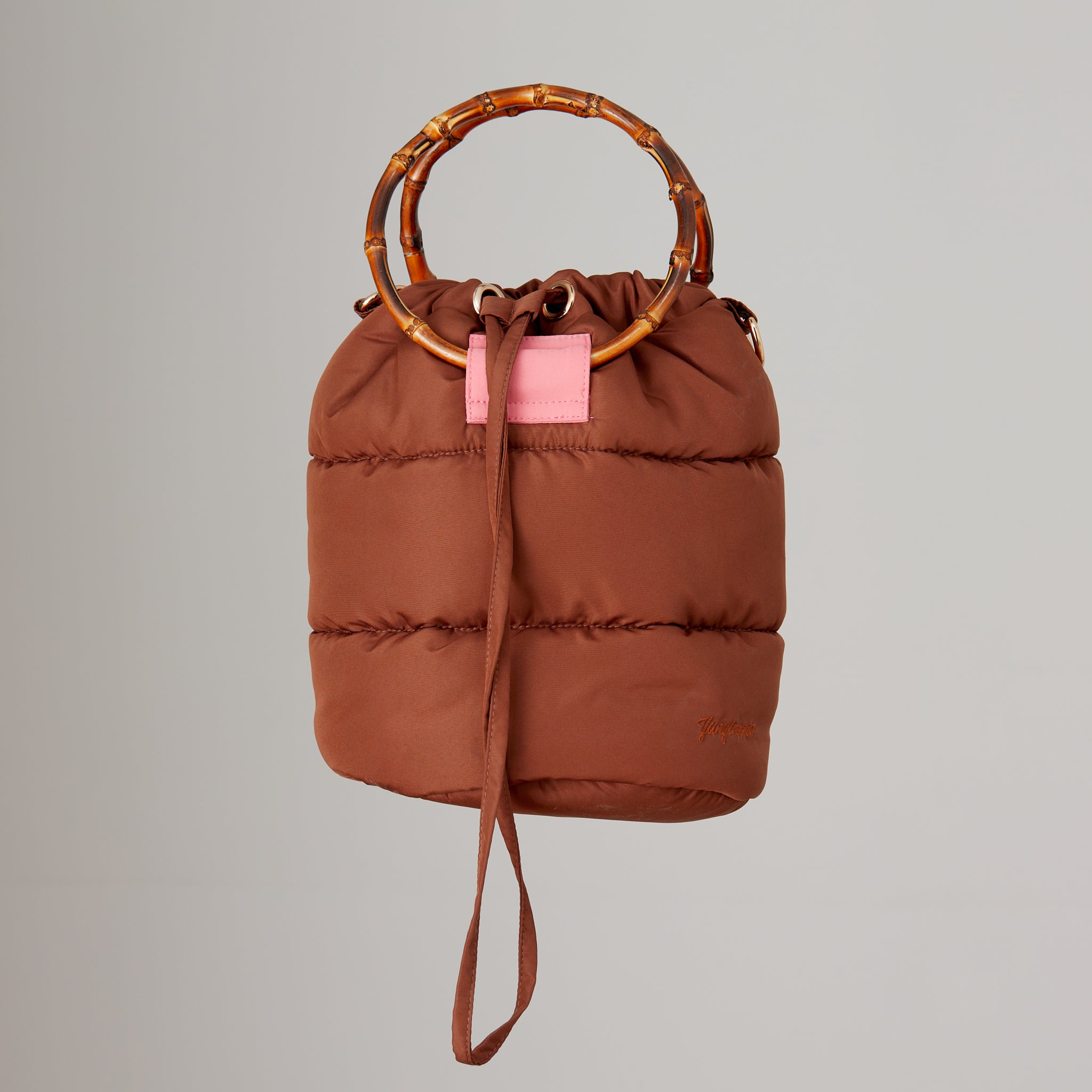 Nara bolso bombonera acolchado amarillo