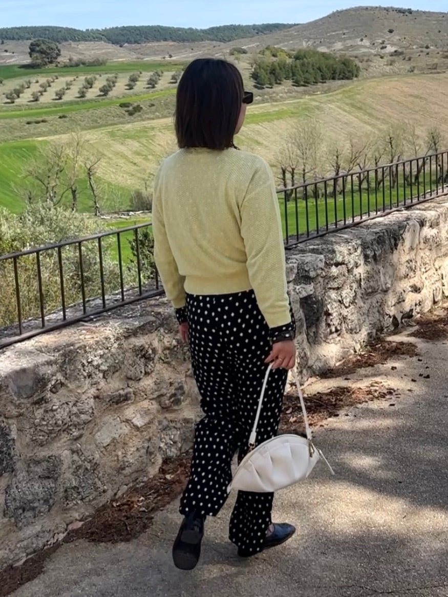 Bolso Gyoza Mediano  Blanco Marfil