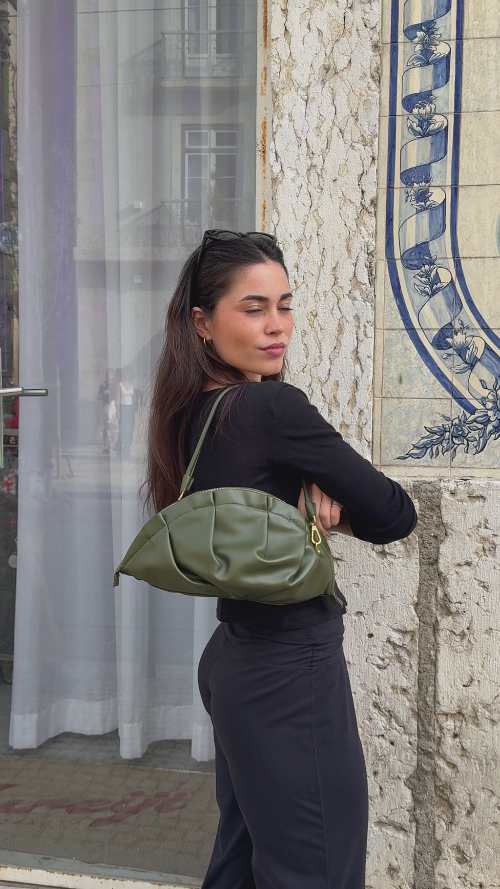 Bolso Gyoza Grande Kaki