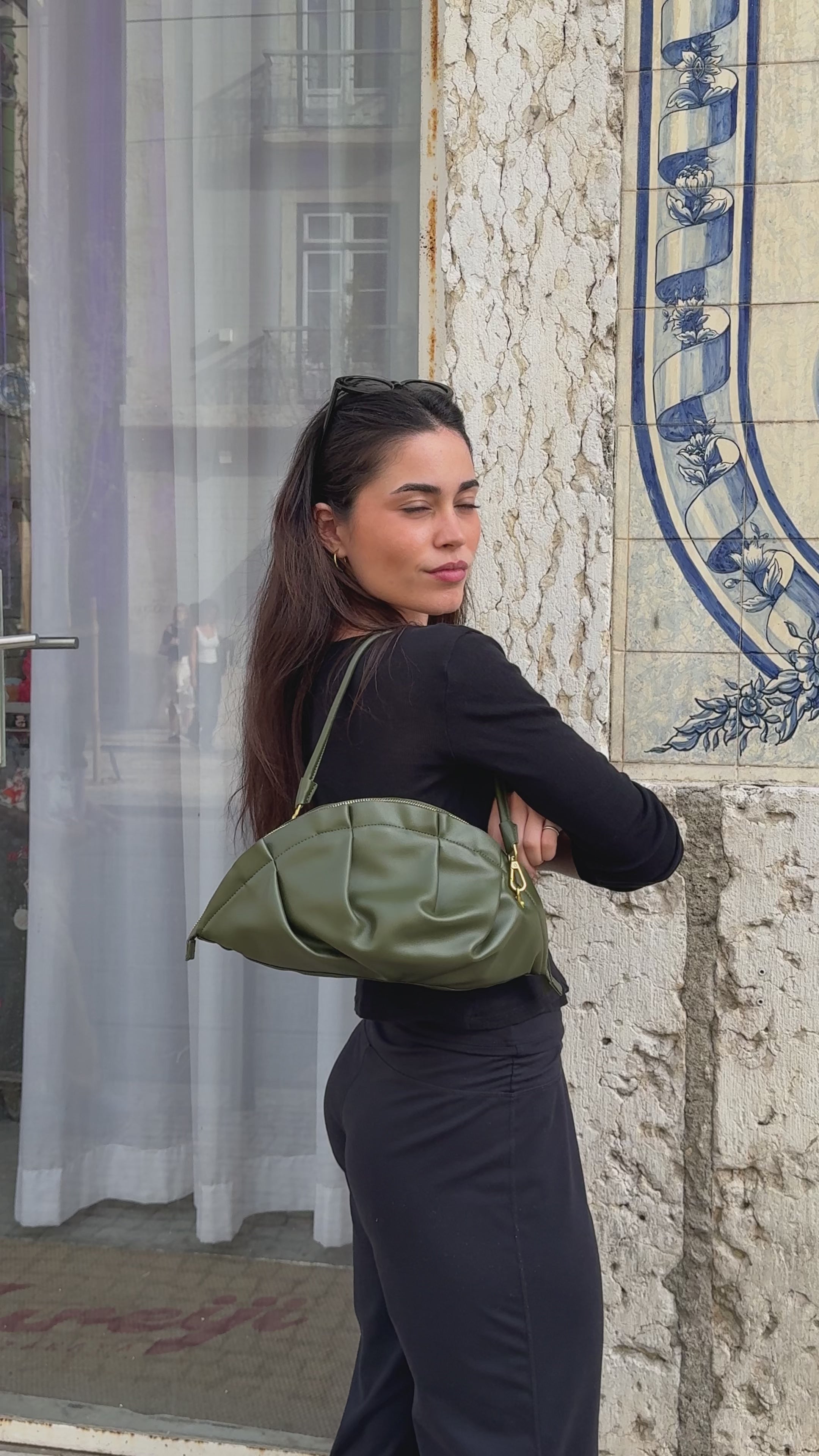 Bolso Gyoza Grande Kaki