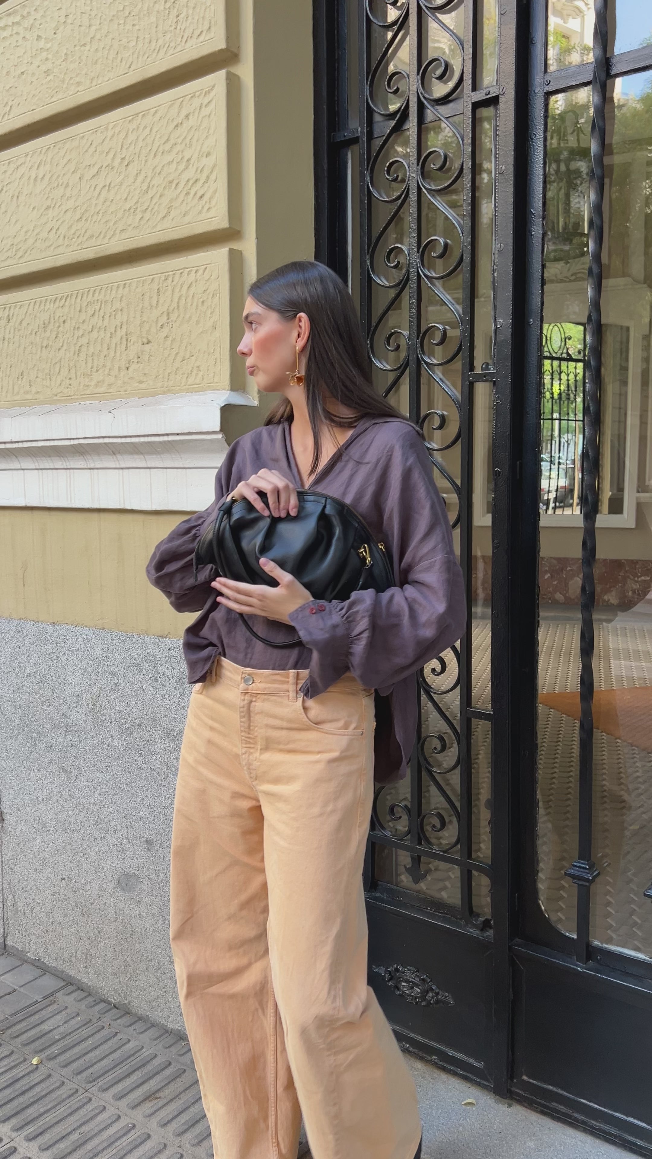 Bolso de Gyoza Grande Negro
